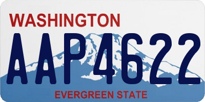 WA license plate AAP4622