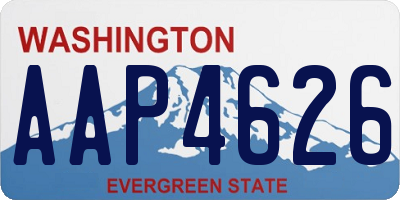 WA license plate AAP4626