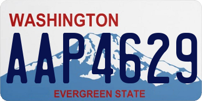 WA license plate AAP4629