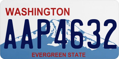 WA license plate AAP4632