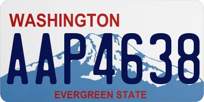 WA license plate AAP4638