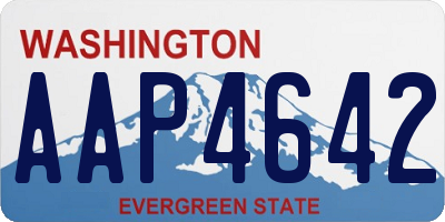 WA license plate AAP4642