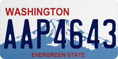 WA license plate AAP4643