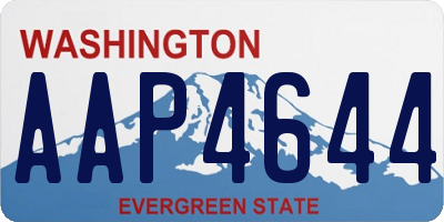 WA license plate AAP4644