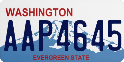 WA license plate AAP4645