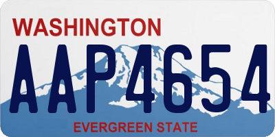 WA license plate AAP4654