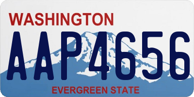 WA license plate AAP4656