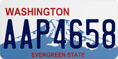 WA license plate AAP4658