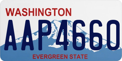 WA license plate AAP4660