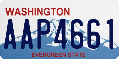 WA license plate AAP4661