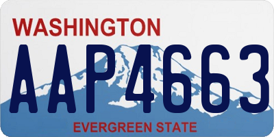 WA license plate AAP4663