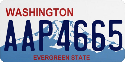 WA license plate AAP4665