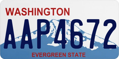 WA license plate AAP4672