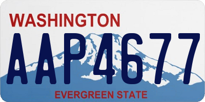 WA license plate AAP4677