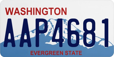WA license plate AAP4681
