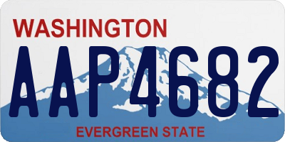 WA license plate AAP4682