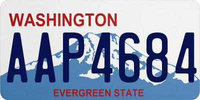 WA license plate AAP4684