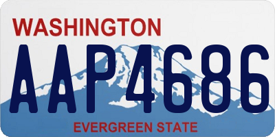 WA license plate AAP4686