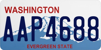 WA license plate AAP4688