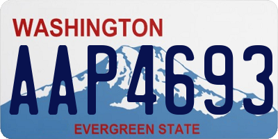 WA license plate AAP4693