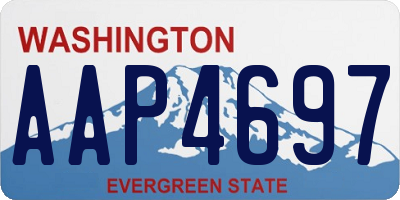 WA license plate AAP4697