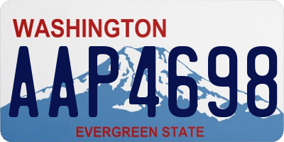 WA license plate AAP4698