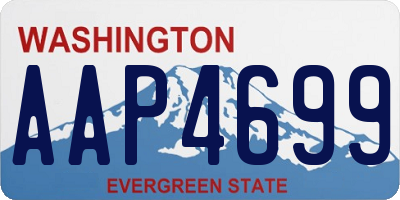 WA license plate AAP4699