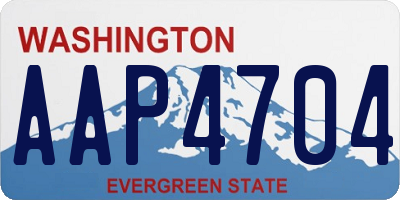 WA license plate AAP4704