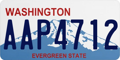 WA license plate AAP4712