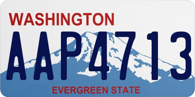 WA license plate AAP4713