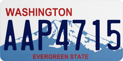 WA license plate AAP4715