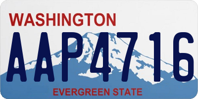 WA license plate AAP4716
