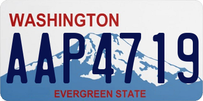 WA license plate AAP4719