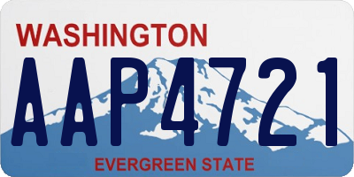 WA license plate AAP4721