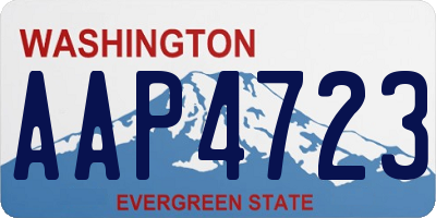 WA license plate AAP4723