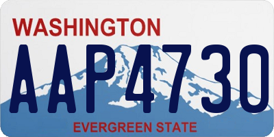 WA license plate AAP4730