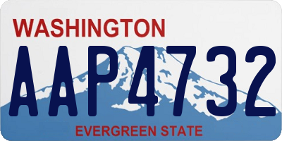 WA license plate AAP4732
