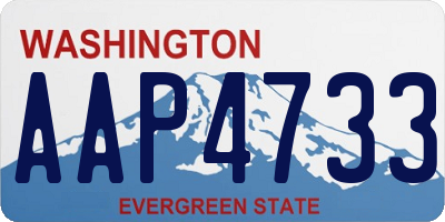 WA license plate AAP4733