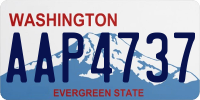 WA license plate AAP4737