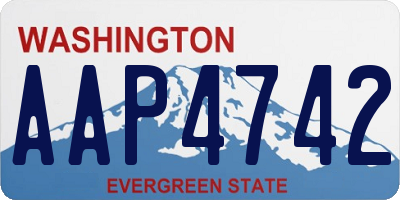 WA license plate AAP4742