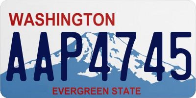 WA license plate AAP4745