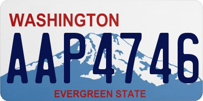 WA license plate AAP4746