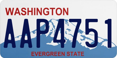 WA license plate AAP4751