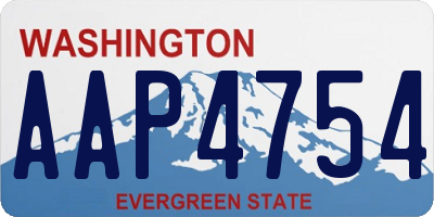WA license plate AAP4754