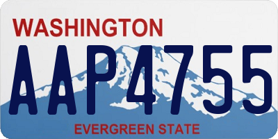 WA license plate AAP4755