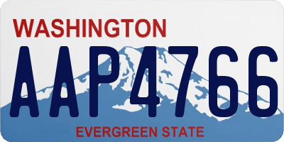 WA license plate AAP4766