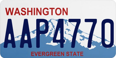 WA license plate AAP4770