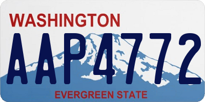 WA license plate AAP4772