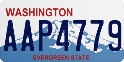 WA license plate AAP4779