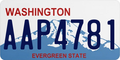 WA license plate AAP4781